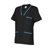 Camisa médica negro y azul claro Velilla