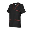 Camisa médica negro y naranja Velilla