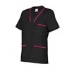 Camisa médica negro y rosa Velilla
