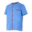 Chaqueta pijama azul claro y granate Velilla
