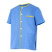 Chaqueta pijama azul claro y amarillo Velilla
