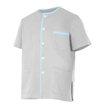 Chaqueta pijama blanco y azul cyan Velilla