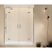 Kassandra Mampara Ducha Frontal Nardi transparente 2 fijos + 2 puertas abatible con bisagras