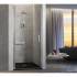 Mampara de ducha Kassandra frontal 1 puerta abatible cristal transparente modelo Nardi