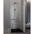Kassandra Mampara Ducha Frontal Nardi transparente 1 puerta abatible + 1 fijo frontal perfileria plata brillo