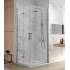 Mampara de ducha Kassandra frontal 2 puertas plegables en cristal transparente modelo Nardi