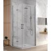 Kassandra Mampara Ducha Angular Nardi transparente 2 puertas plegables + 1 abatible