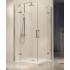 Mampara de ducha Kassandra frontal 2 fijos + 2 puertas abatibles cristal transparente modelo Nardi
