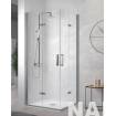 Kassandra Mampara Ducha Angular Nardi transparente 2 puertas plegables + 2 puertas plegables