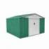 Caseta Metálica Bedford Verde/Blanco 11,59 m² Exterior