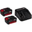 Power X-Cahnge cargador rápido y 2 baterias 3Ah 18V Einhell 4512098