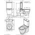 Inodoro Look compacto cisterna baja rimflush, Sanindusa