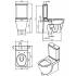 Inodoro Look compacto cisterna baja rimflush, Sanindusa