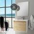 mueble poole- 60cm blanco/bambu
