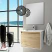 mueble poole- 60cm blanco/bambu
