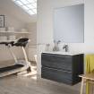 mueble dundee 2 cajones suspendido 70cm ebony
