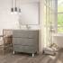 mueble dundee 3 cajones con patas  70cm cemento