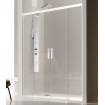 Kassandra Mampara Ducha Frontal Glasé transparente 2F2C perfil blanco